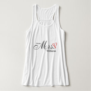 Rotes gekritzeltes Herz Future Mrs Tank Top