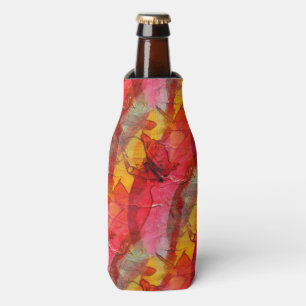 Rotes Gelb der Aquarellkunst Flaschenkühler