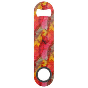 Rotes Gelb der Aquarellkunst Speedflaschenöffner