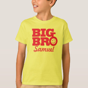 Rotes Gelb großen bro Namens scherzt T - Shirt