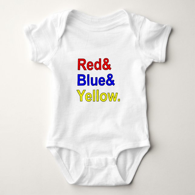 Rotes Gelb | Primärfarben Baby Strampler (Vorderseite)