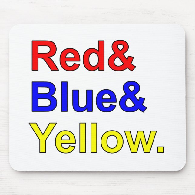 Rotes Gelb | Primärfarben Mousepad (Vorne)