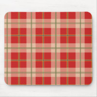 Rotes gelbes blaues Grün kariertes Mousepad
