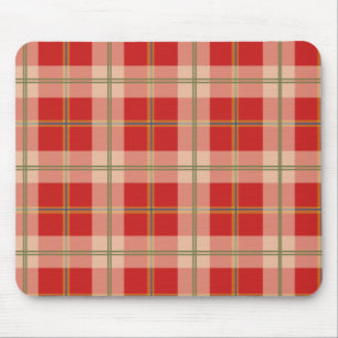 Rotes gelbes blaues Grün kariertes Mousepad