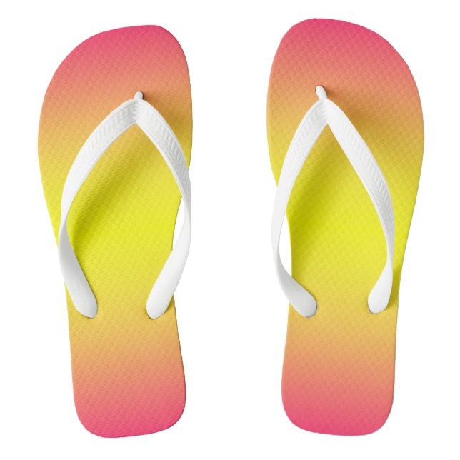 Rotes Gelbes Ombre Flip Flops (Fußbett)