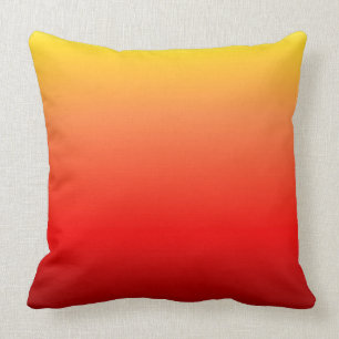 Rotes gelbes Ombre Wurfs-Kissen Kissen