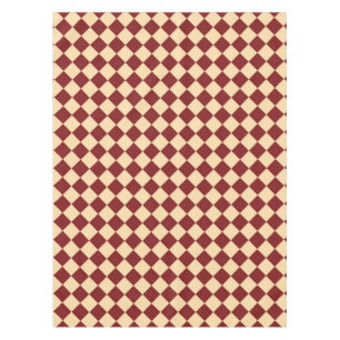 Rotes Gelbes Schachbrett Diamantmuster Tischdecke
