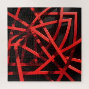Rotes Geometrisches Abstraktes Chaos