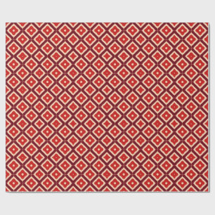 Rotes geometrisches abstraktes Design Geschenkpapier