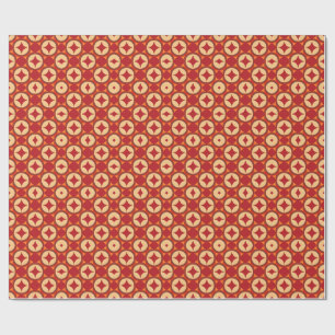 Rotes geometrisches abstraktes Design Geschenkpapier