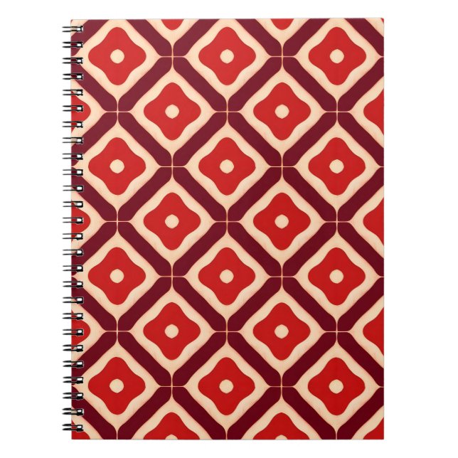 rotes geometrisches abstraktes Design Notizblock (Vorderseite)