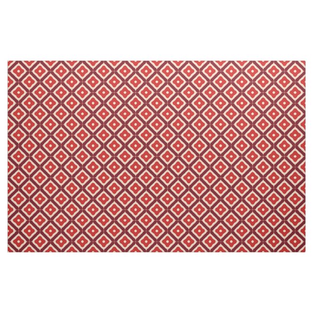 rotes geometrisches abstraktes Design Stoff (Fat Quarter (45,7 x 55,9 cm))