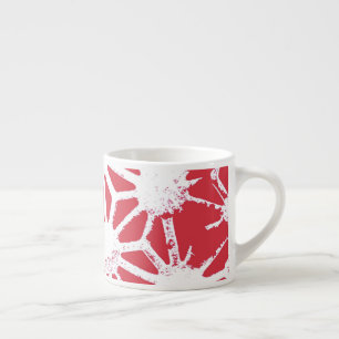 rotes geometrisches Muster Espressotasse