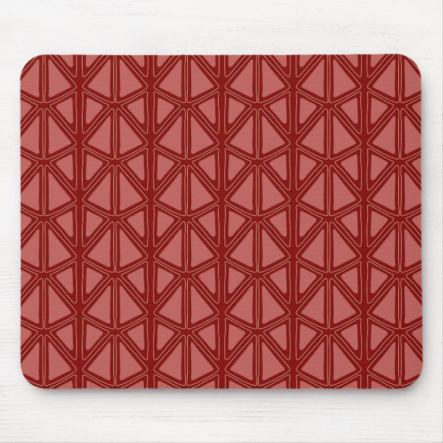 rotes geometrisches Muster Mousepad (Vorne)