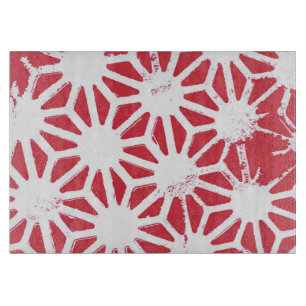 rotes geometrisches Muster Schneidebrett