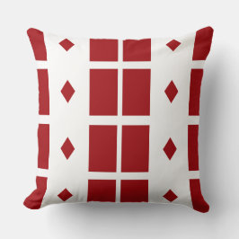 Rotes geometrisches Rückenkissen Kissen