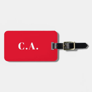 Rotes Geschäft scharfes Acryl monogrammiert Gepäckanhänger