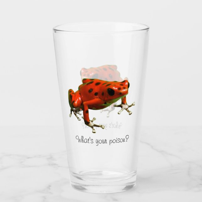 Rotes Gift-Dart-Froschglas Glas (Vorderseite)