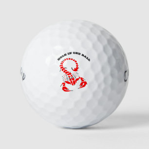 Rotes Giftkorpion sehr giftiges Insekt Golfball