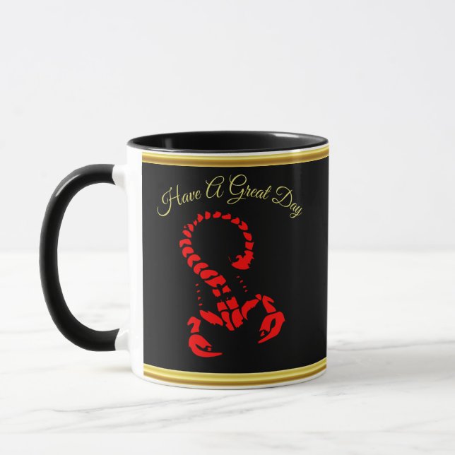 Rotes Giftkorpion sehr giftiges Insekt Tasse (Links)