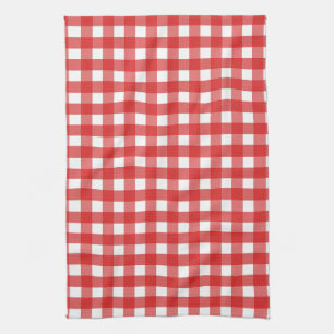 Rotes Gingham Geschirrtuch