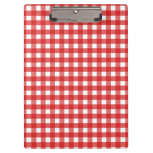 Rotes Gingham Klemmbrett