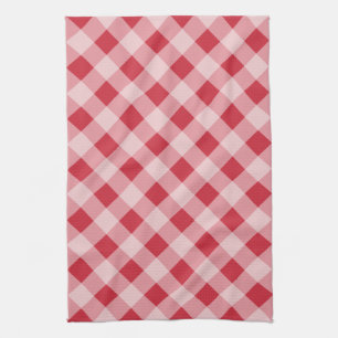 Rotes Gingham-Küchenhandtuch Küchentuch