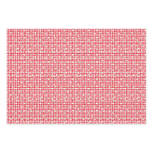 Rotes Gingham mit kleinen weißen Gänseblümchen