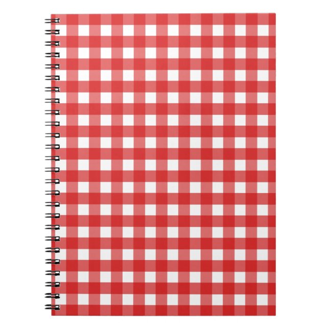 Rotes Gingham Notizblock (Vorderseite)