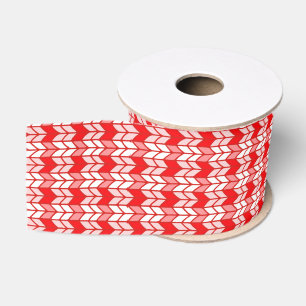 Rotes Gingham-Strick-3" breites Grosgrain-Band Ripsband