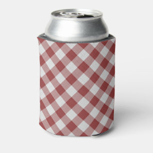 rotes Ginghammuster Dosenkühler