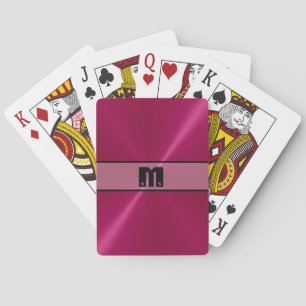 Rotes glänzendes Edelstahl-Metall 5 Spielkarten