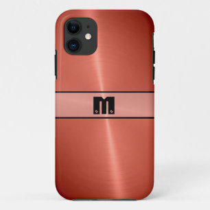 Rotes glänzendes Edelstahl-Metall Case-Mate iPhone Hülle