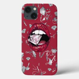Rotes Glas und Diamanten Case-Mate iPhone Hülle
