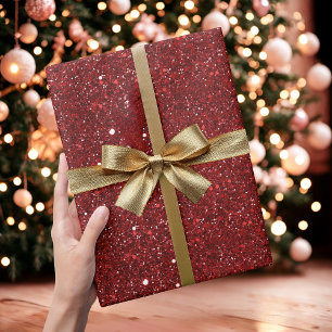 Rotes Glitter-Sparkling-Geschenkpapier Geschenkpapier