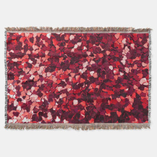 Rotes Glitzer Herz: Minimalistische Textur. Decke