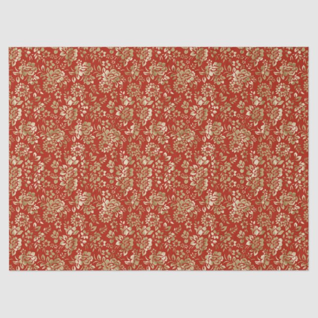 Rotes Gold-Blick Seidenpapier bringt (Vorderseite)