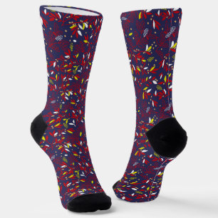 Rotes Gold Botanisches Herbstlaub Socken