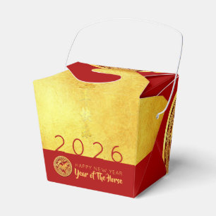Rotes Gold - Papierschnitt 2026 für das chinesisch Geschenkschachtel