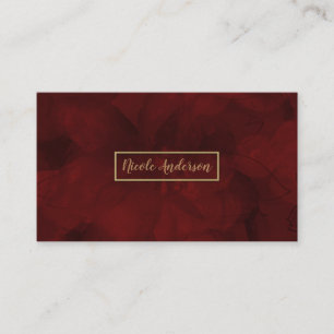 Rotes Gold Wasserfarbener Glam Visitenkarte