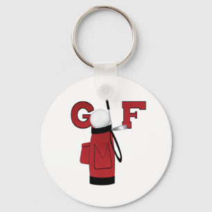 Rotes Golftasche-Golf Schlüsselanhänger