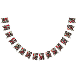 Rotes gotisches Drachen-Ammer-Banner Wimpelkette