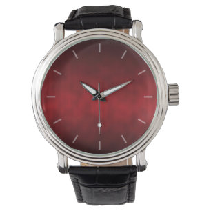 Rotes Gotisches Ombre Hintergrundkunst Armbanduhr