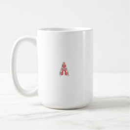 Rotes Grafikdesign mit aufwändiger Linienart mo Kaffeetasse