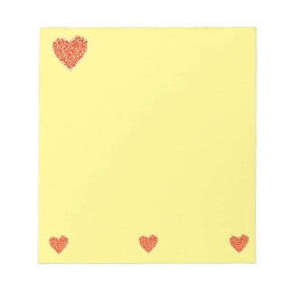 rotes Grafikpapier Notizblock