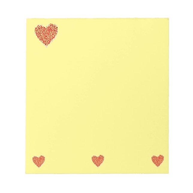 rotes Grafikpapier Notizblock (Vorderseite)