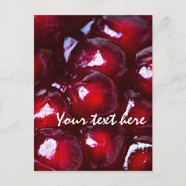 Rotes Granatapfel Postkarte (Vorderseite)