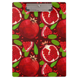 Rotes Granatapfelfrucht | Fruchtklappe Klemmbrett