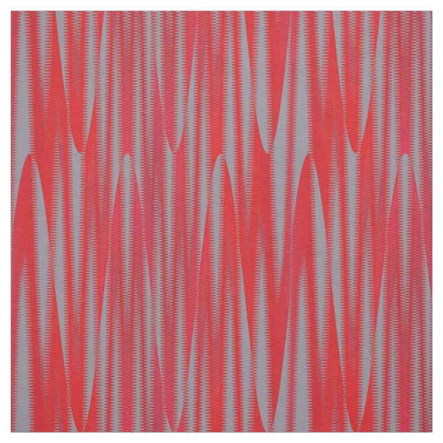 Rotes graues vertikaler Streifen-geometrisches Stoff (Muster)