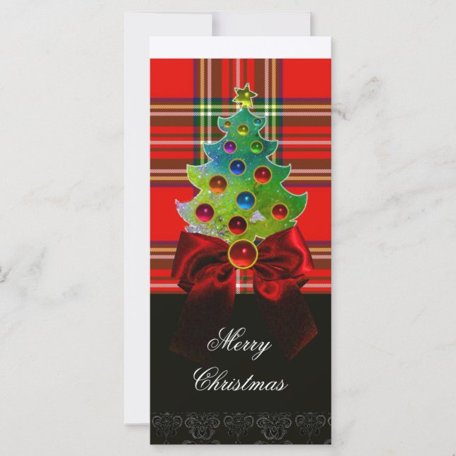 ROTES GREEN SCOTTISH TARTAN, BOWS UND CHRISTMAS BA (Vorderseite)